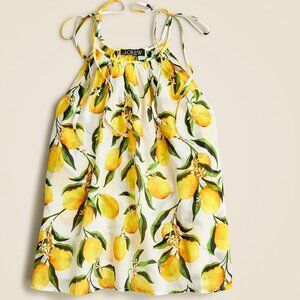 J. CREW Tie-shoulder tank top in limoncello cotton voile XS NEW NWOT